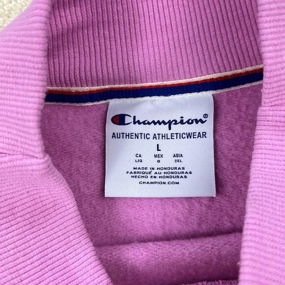 Champion: Pink Mock neck Sweatshirt - Picture 4 of 4